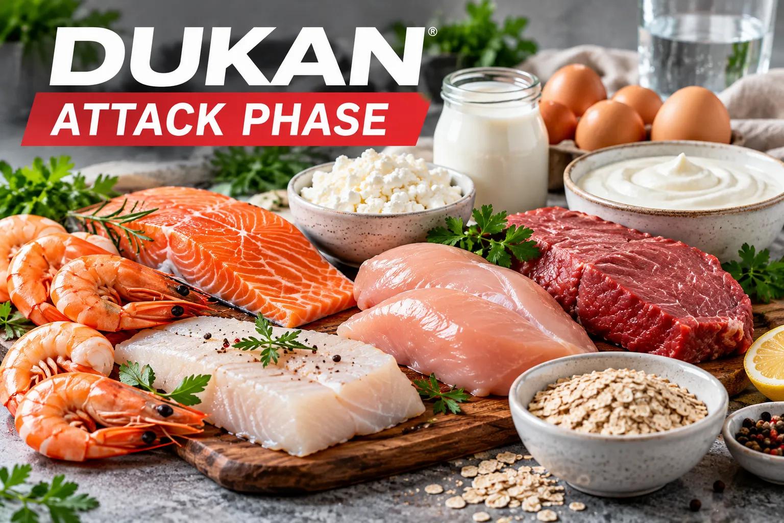 Дієта Дюкана Атака — білкові продукти першого етапу