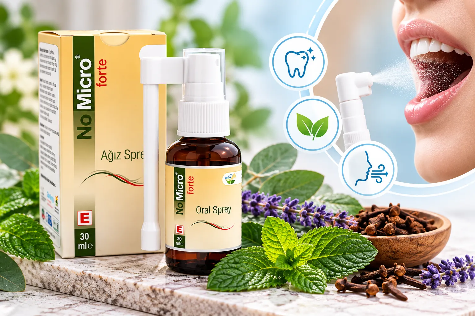 No Micro Forte Oral Spray и назначение спрея для полости рта