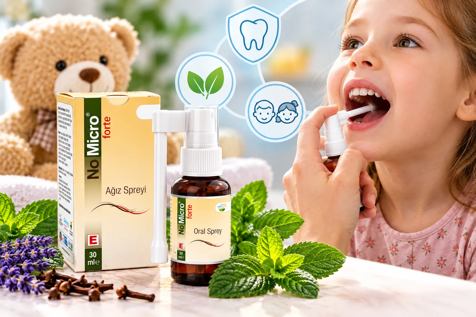 No Micro Forte Oral Spray та питання застосування спрею у дітей